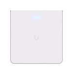 Ponto de acesso UniFi, design compacto com LED indicador.