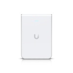Dispositivo Ubiquiti, ponto de acesso Wi-Fi, design compacto e moderno.