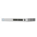 Switch de rede Ubiquiti, 24 portas, design compacto e moderno.