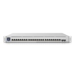 Switch de rede 24 portas, marca TP-Link, design compacto e eficiente.