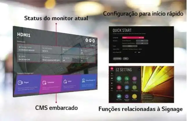 55VM5E-A Video Wall Monitor Profissional LG, 55 polegadas borda fina