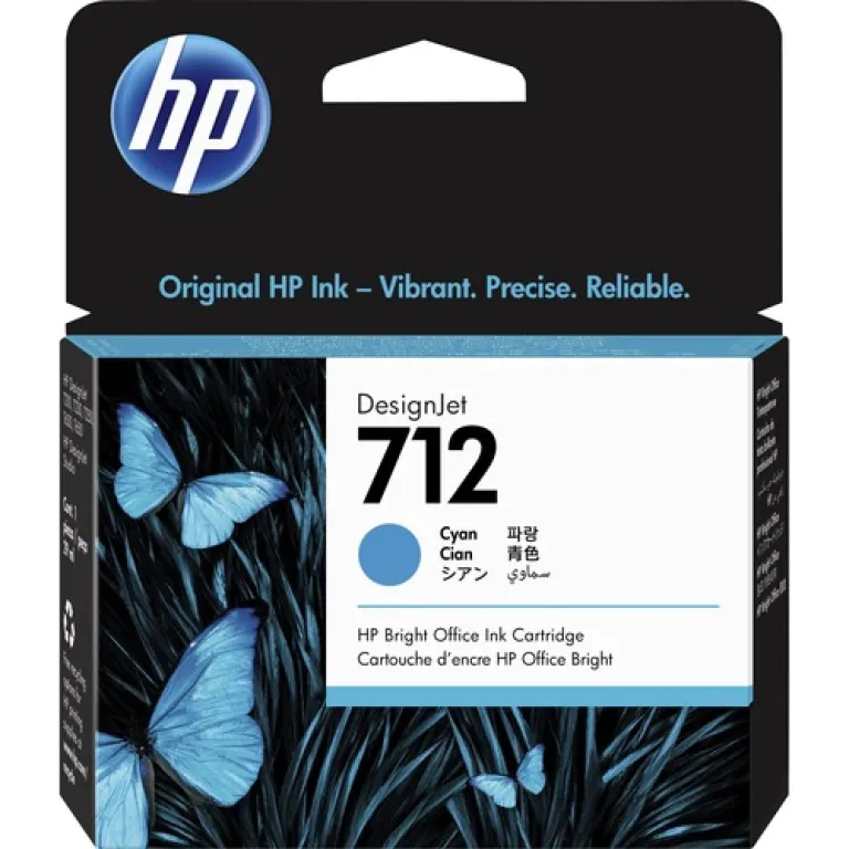 3ED67A HP Cartucho de tinta 712 29 ml ciano DesignJet T210, T230, T250, T630, T650-0