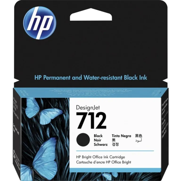 3ED70A HP Cartucho de tinta 712 38-ml preto DesignJet