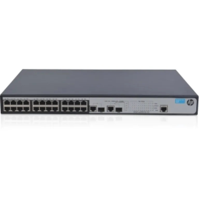 JH017A HPE Switch 1420-24G-2SFP , 24 Portas 10/100/1000Mbps RJ45 + 2x portas 1G SFP , não gerenciado, Não empilhável, plug-and-play, Auto MDI/MDIX , MAC address: 8,192 , 1 MB de flash 52 Gbps-0
