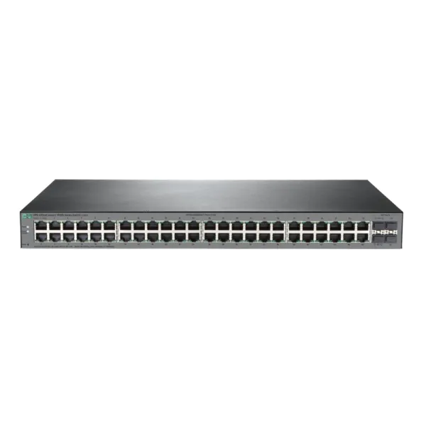 Switch hpe JL382A 1920S-48G-4SFP OfficeConnect 1920S 48G 4SFP 48 portas 10/100/1000 RJ-45 4 portas SFP, gerenciável, não porta stack, sim porta uplink,1u, não ranhura sfp partilhada, camada 3, Cabo de par trançado, Fibra óptica -0