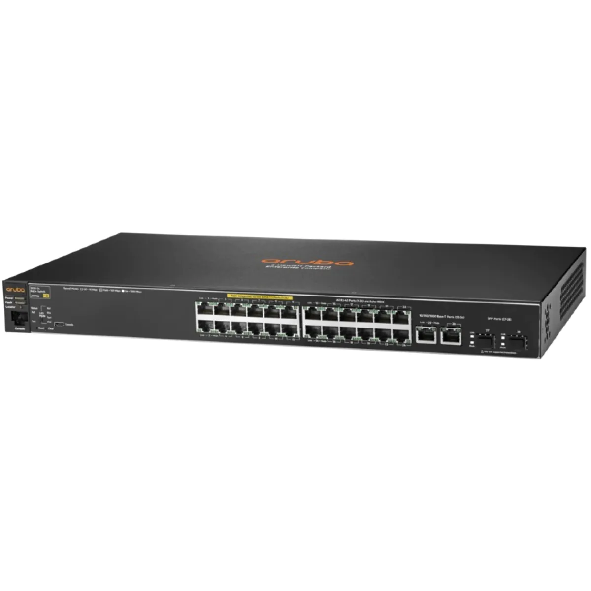 Switch Aruba hpe 2530 J9779A 24 portas RJ-45 10/100 PoE+ 195W ,2 portas 10/100/1000, 2 portas Gigabit Ethernet SFP, camada 2, 12,8 Gbps,Porta uplink, rack, QoS,vlan Intelligent Management Center-0