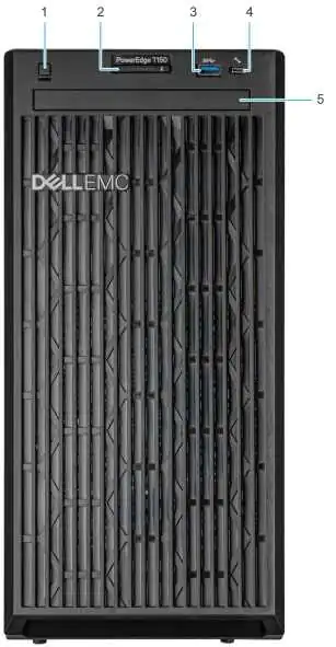 Servidor Dell PowerEdge torre T150 210-BBSZ-HSZT Xeon E-2324G 3,10 GHz 16GB ram 2X HDD 2TB