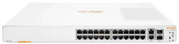 JL806A Switch HP Aruba networks Instant On 24 portas RJ-45 10/100/1000, 2 portas SFP+ 10 GbE, 2 portas 10GBASE-T gerenciavel empilhável