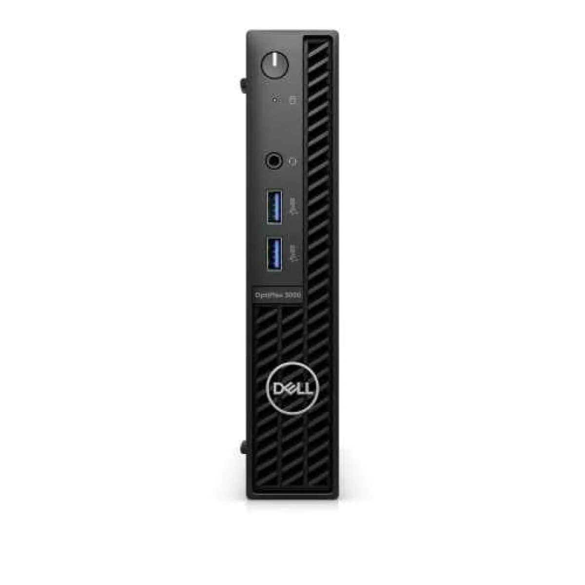 Mini PC Dell com portas USB e design compacto.