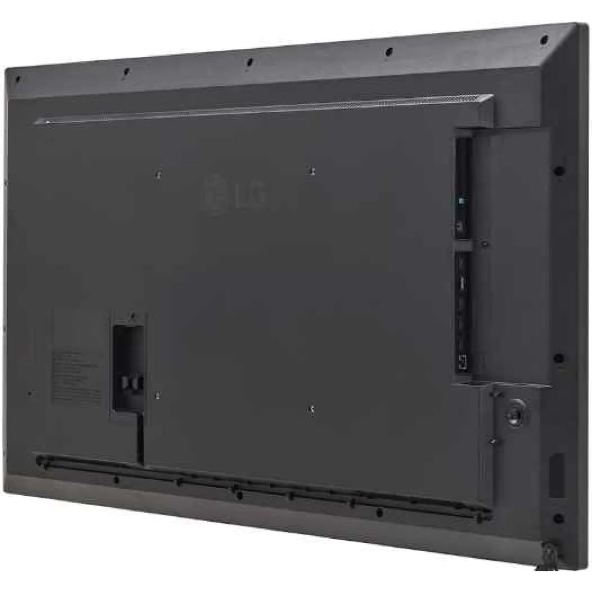 Painel traseiro de monitor LED, marca desconhecida, com conectores visíveis.