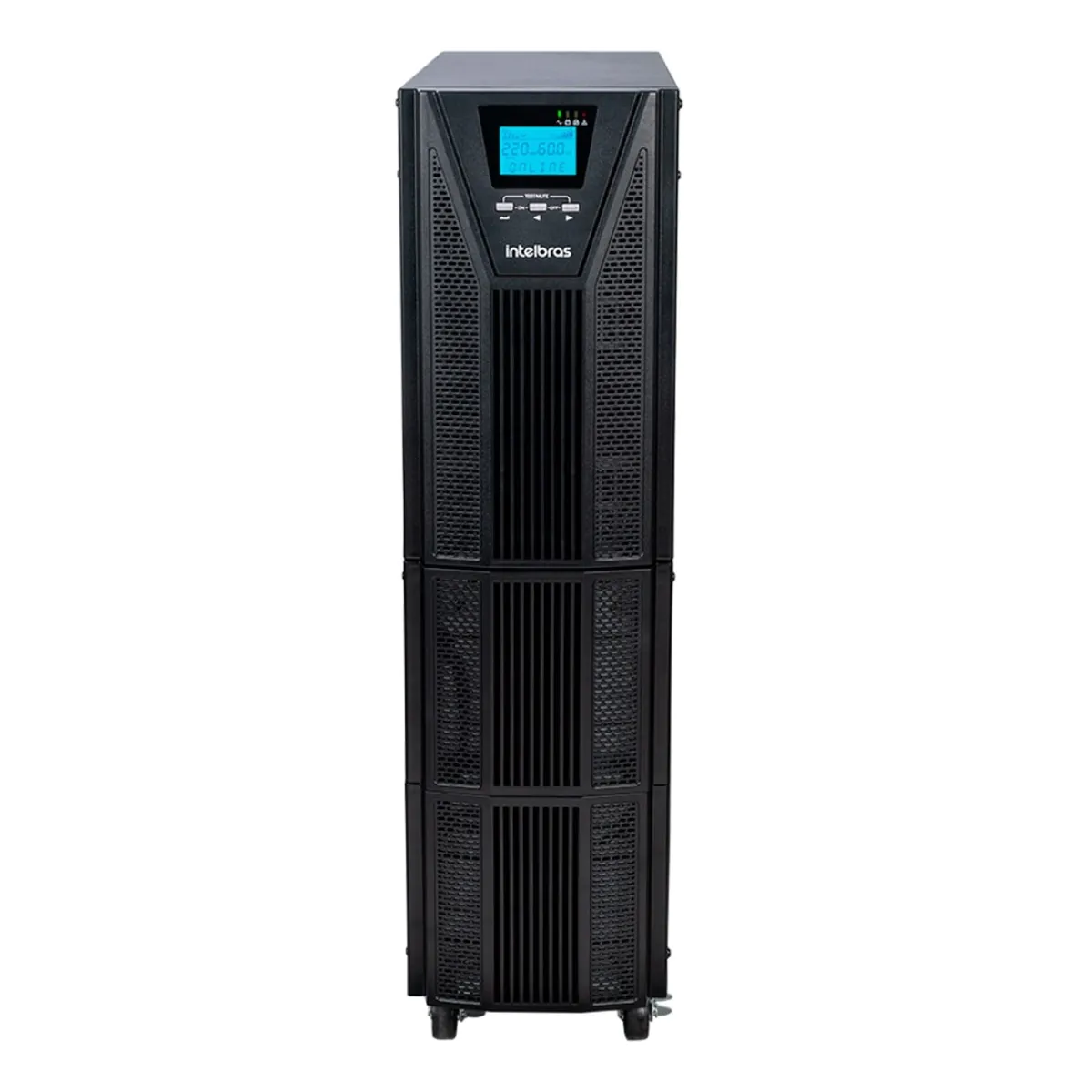 Nobreak APC, modelo Smart-UPS, display digital e design vertical.