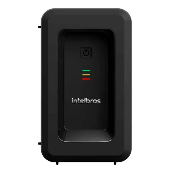 Estabilizador Intellbras, modelo compacto, com luzes indicadoras de status.