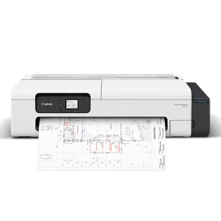 Impressora Canon imagePROGRAF com impressão de grandes formatos.