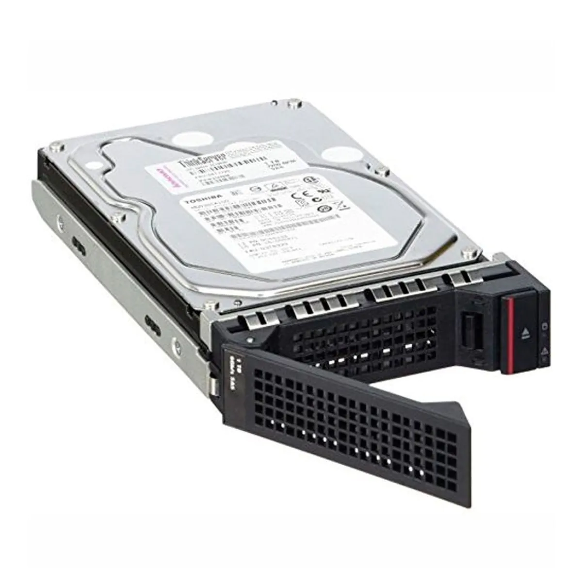 Disco rígido Dell de 1TB, tipo SAS, com conector frontal visível.