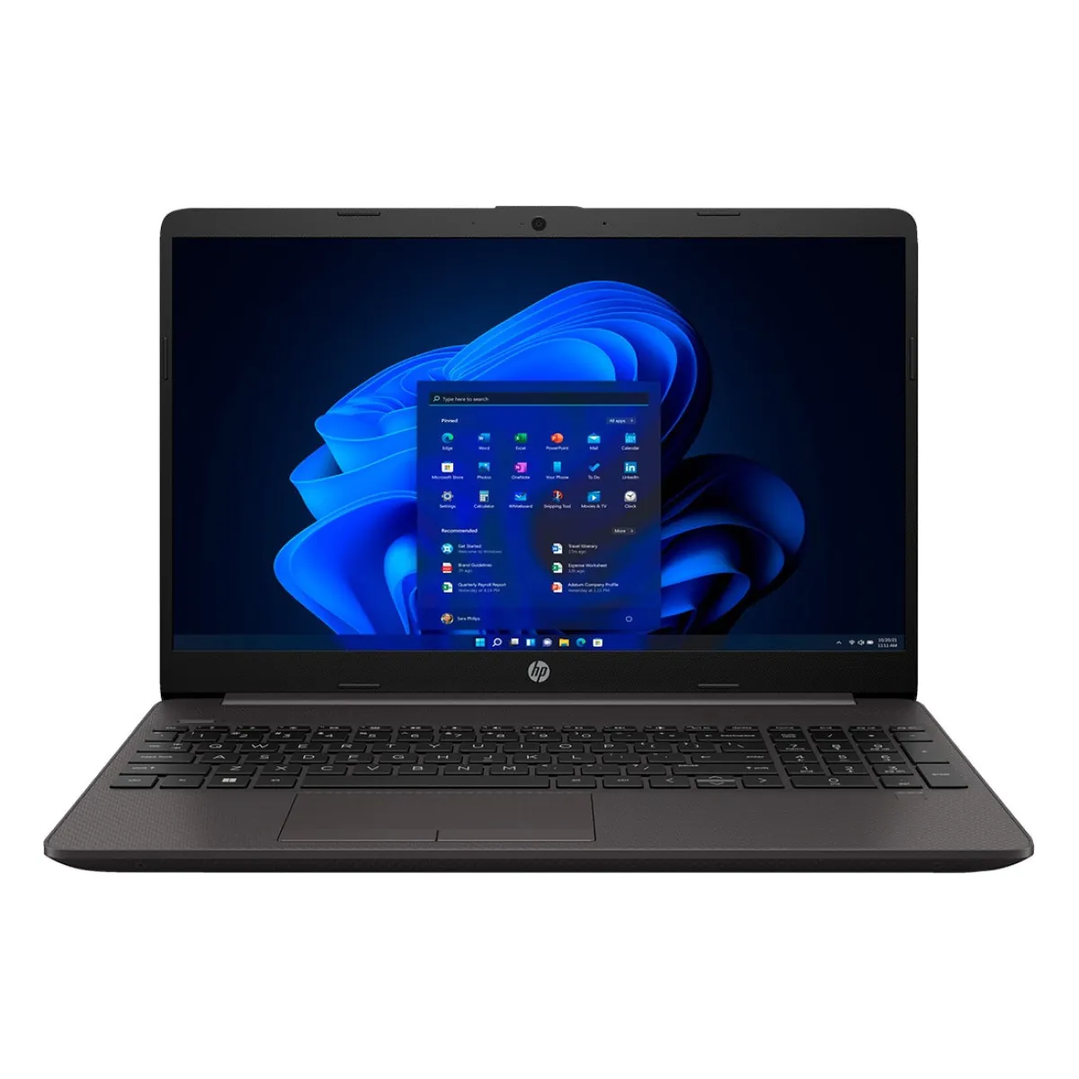 Laptop HP com Windows 11 e tela de 15,6 polegadas.