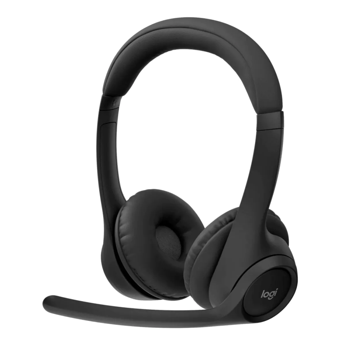 Fone de ouvido Logitech, modelo H340, com design confortável e microfone ajustável.