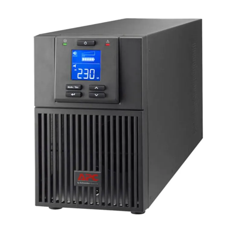 No-break da marca X, com display digital e proteção contra quedas de energia.