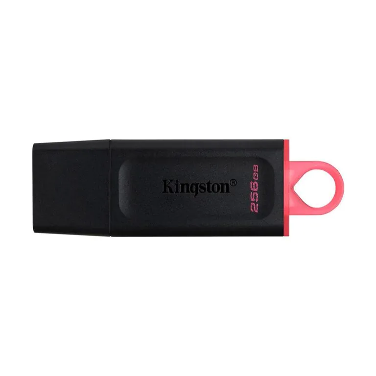 Pen drive Kingston de 64GB, design compacto e prático.