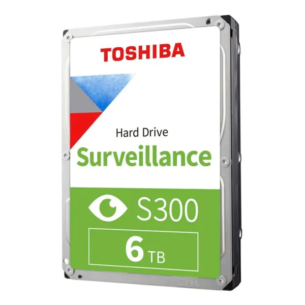 Disco rígido Toshiba S300 de 6TB para vigilância.