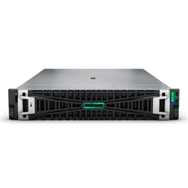 Servidor HPE ProLiant DL380, design compacto com sistema de refrigeração eficiente.