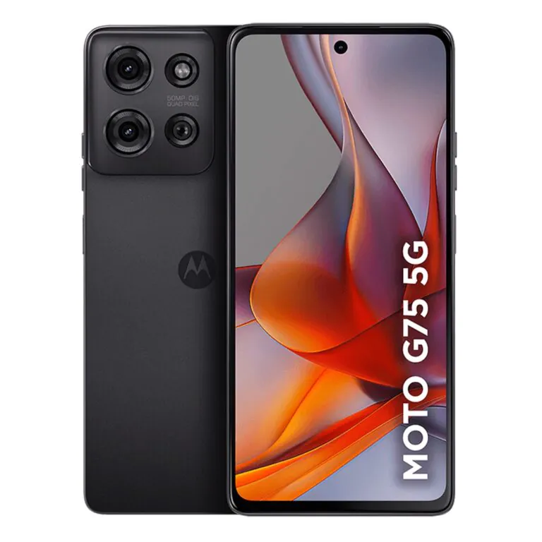 Smartphone Motorola Moto G75 5G, design elegante e câmeras triplas.