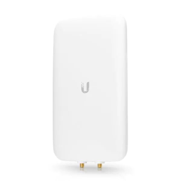 Ponto de acesso Ubiquiti, modelo U6-LR, design compacto e elegante.