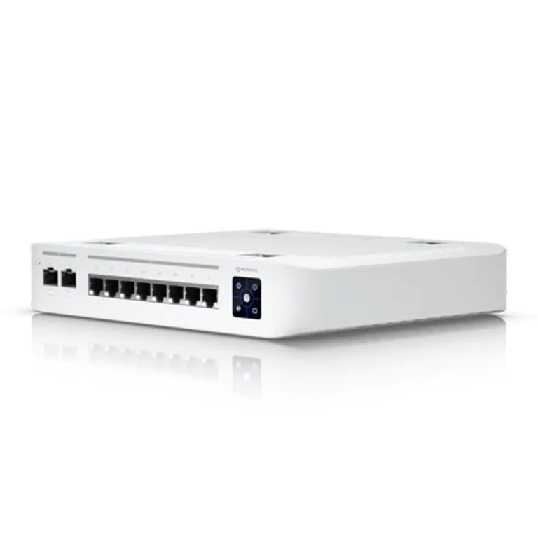 Switch de rede TP-Link, modelo TL-SG108E, com 8 portas Ethernet.
